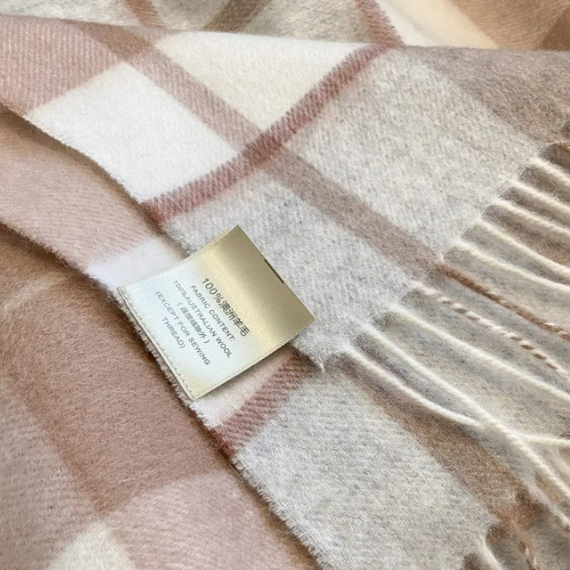 Echarpe en Laine à Carreaux 