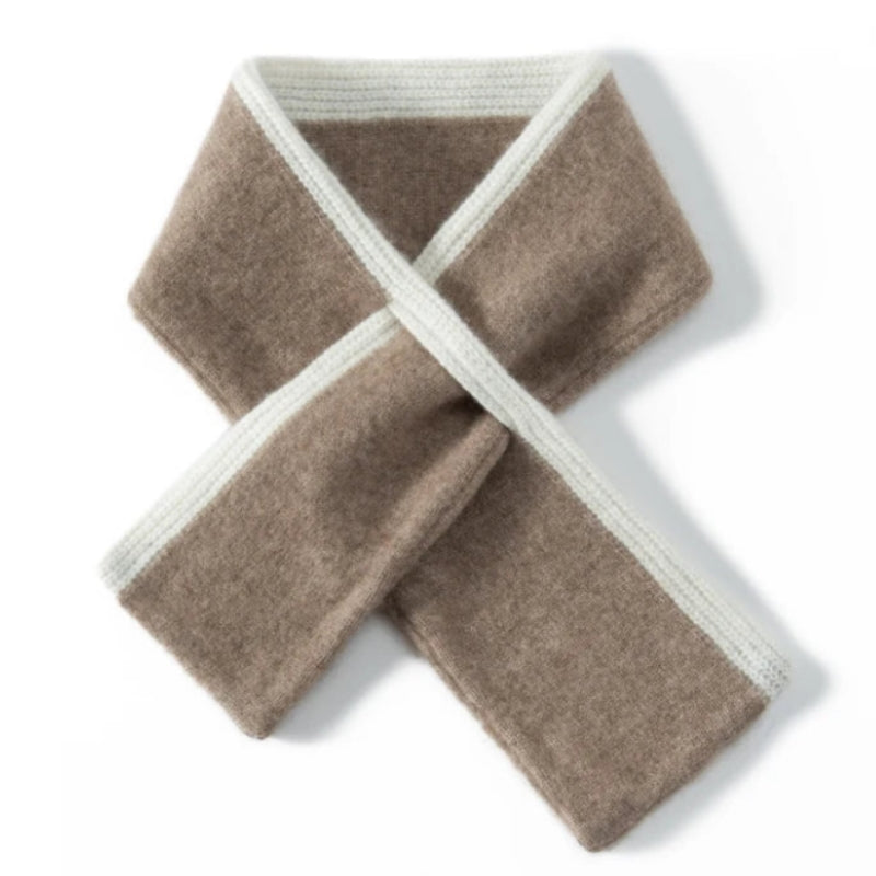 Écharpe en Cachemire Luxe Marron Taupe 85*12cm