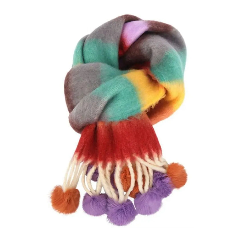 Grosse Écharpe Multicolore Mulitcouleurs 210*35cm