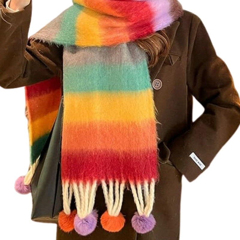Grosse Écharpe Multicolore Mulitcouleurs 210*35cm