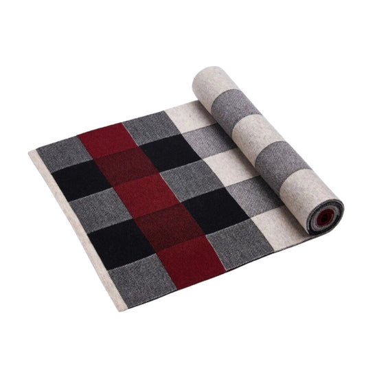 Écharpe Homme Chic Crème et Bleu 180*30cm