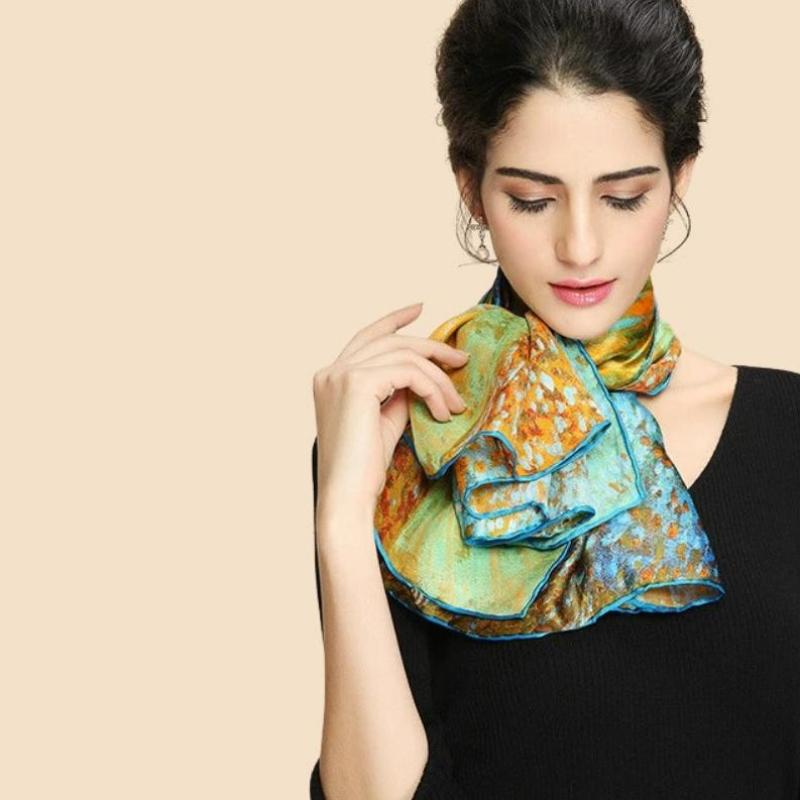 Echarpe Foulard en Soie Femme 