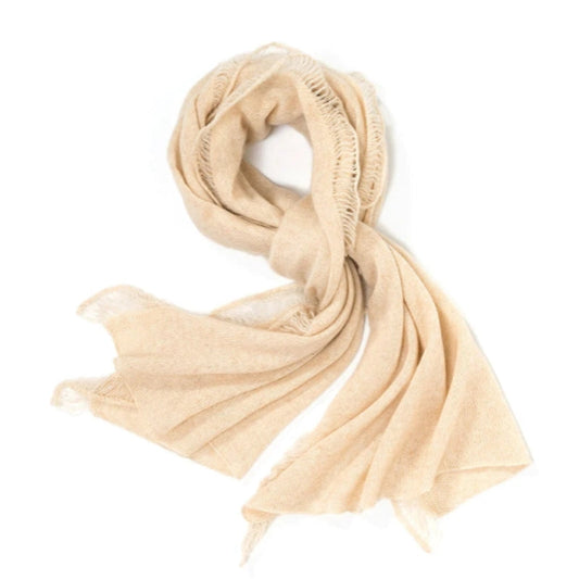 Châle Cachemire Luxe Crème 170*53cm