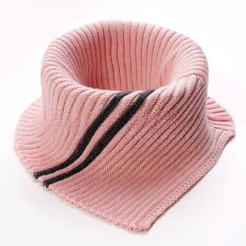 Cache Col Femme Rose Poudré et Noir 