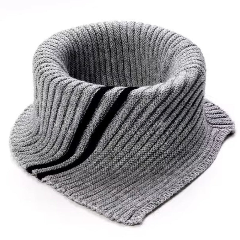 Cache Col Femme Gris Clair et Noir 