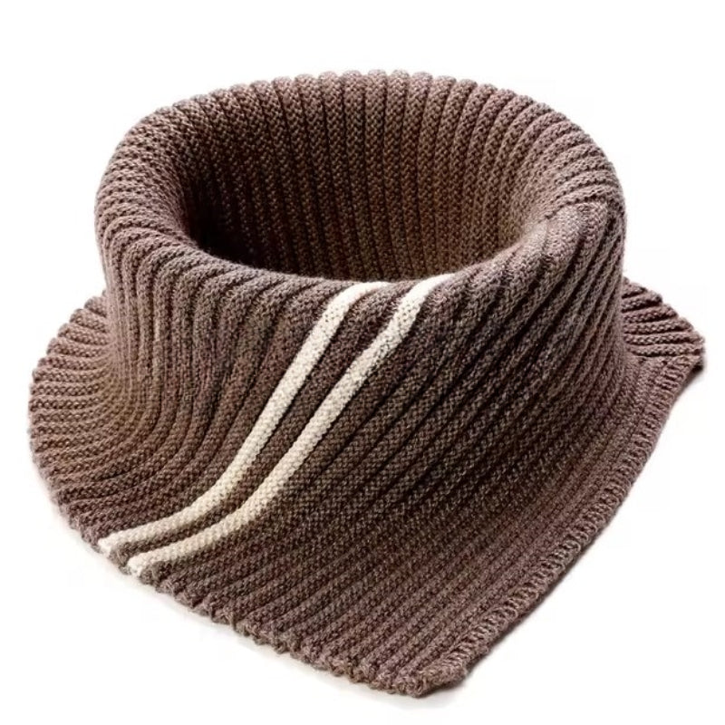 Cache Col Femme Marron et Beige 