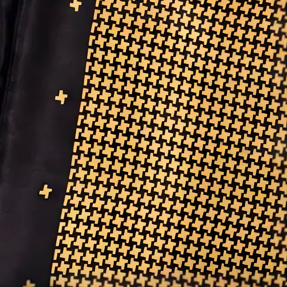 Foulard de Cou en Soie pour Homme gros plan motif - Bordeaux et Moutarde - Bleu et Jaune - Bordeaux et Ornementé - Navy et Or - Noir et Rouge - Bordeaux et Orné - Bleu Marine et Doré - Doré et Rouge - Noir à Pois - Navy et Rouge - Bleu et Orné - Marron et Or - Or et Noir - Noir Rouge et Vert - Gris et Bleu