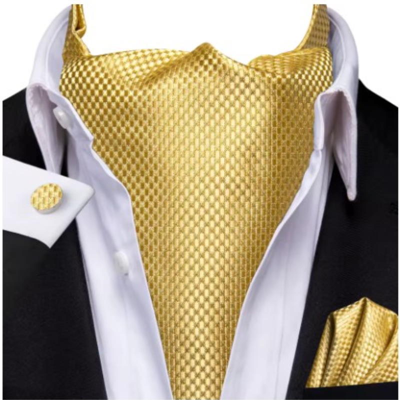 Cravate Ascot Mariage - Jaune Doré