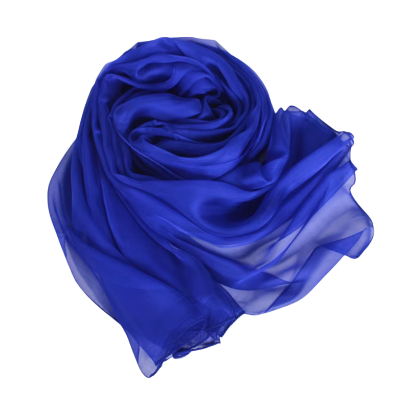 Foulard Soie Femme Chic - Bleu Électrique - 175*55cm