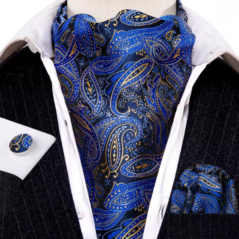 Cravate Ascot Mariage - Bleu Nuit