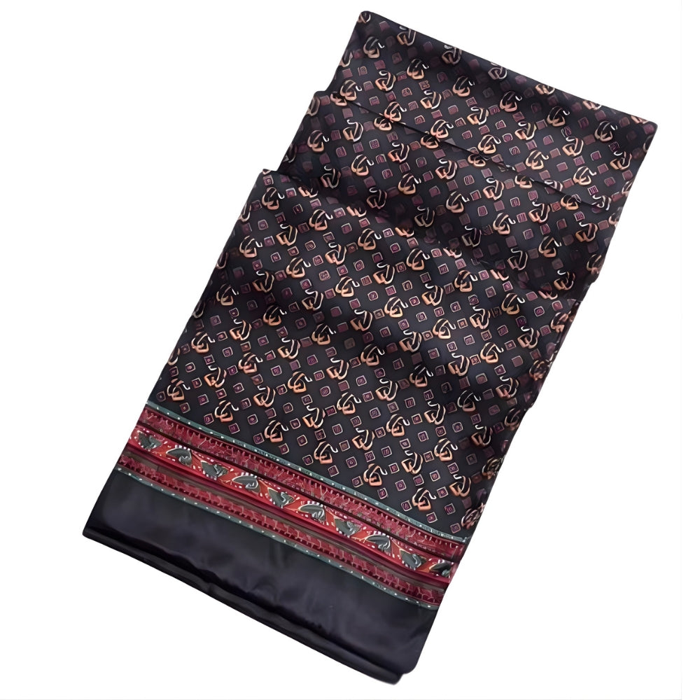 Foulard de Cou en Soie pour Homme - Noir et Rouge / Noir Rouge et Vert