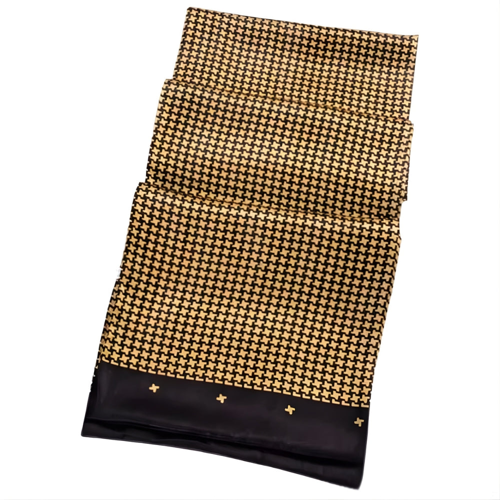 Foulard de Cou en Soie pour Homme - Or et Noir - 160*26cm