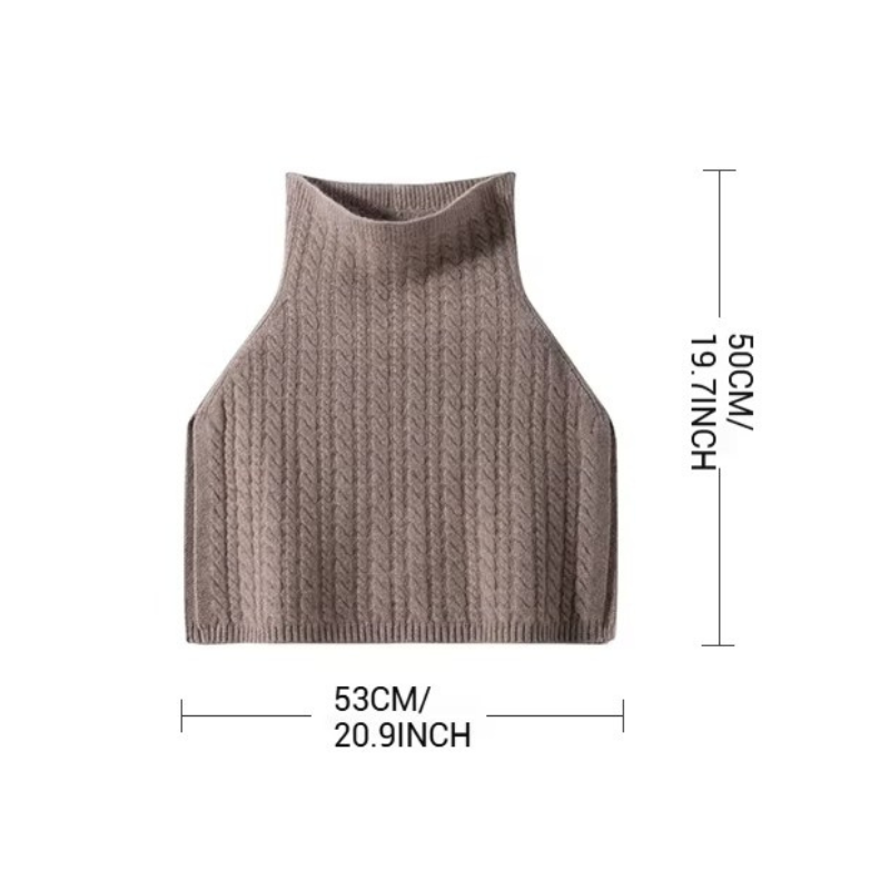 Cache Col Chaud guide des dimensions - Vert - Noir - Beige - Bleu Marine - Marron - Rose - Rouge