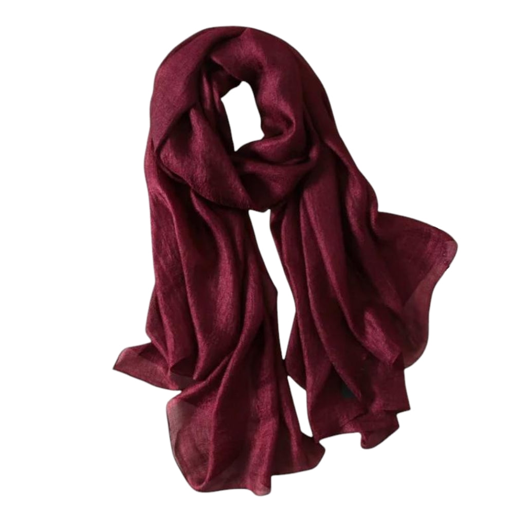 Echarpe Fantaisie Satin - Bordeaux - 180*90cm