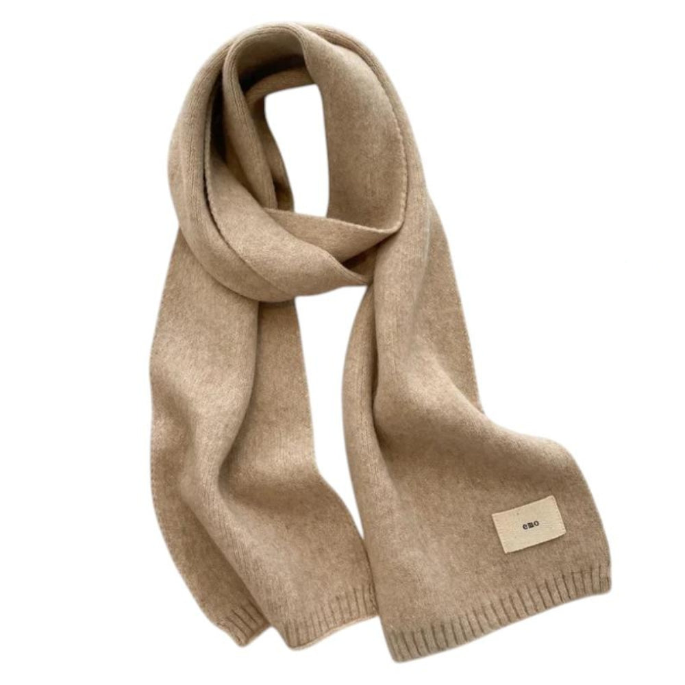 Echarpe Fine Femme Couleur Unie - Beige Sable - 160x20cm