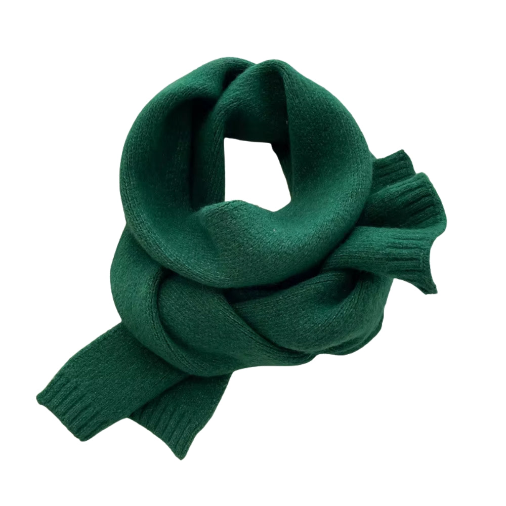Echarpe Fine Femme Couleur Unie - Vert Sapin - 160x20cm