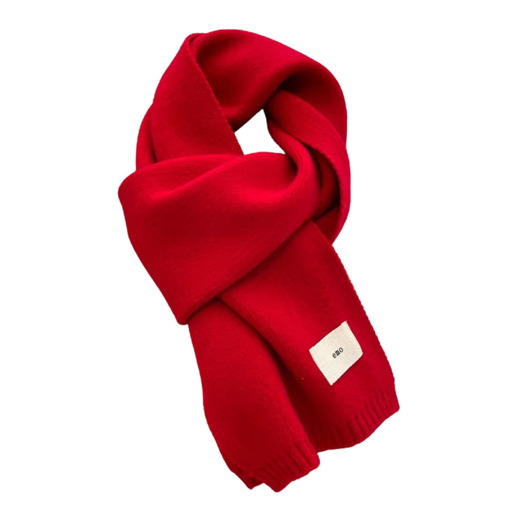 Echarpe Fine Femme Couleur Unie - Rouge Vif - 160x20cm