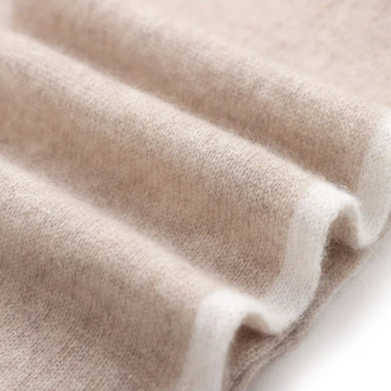 Écharpe Hiver En Cachemire Beige 83*18cm
