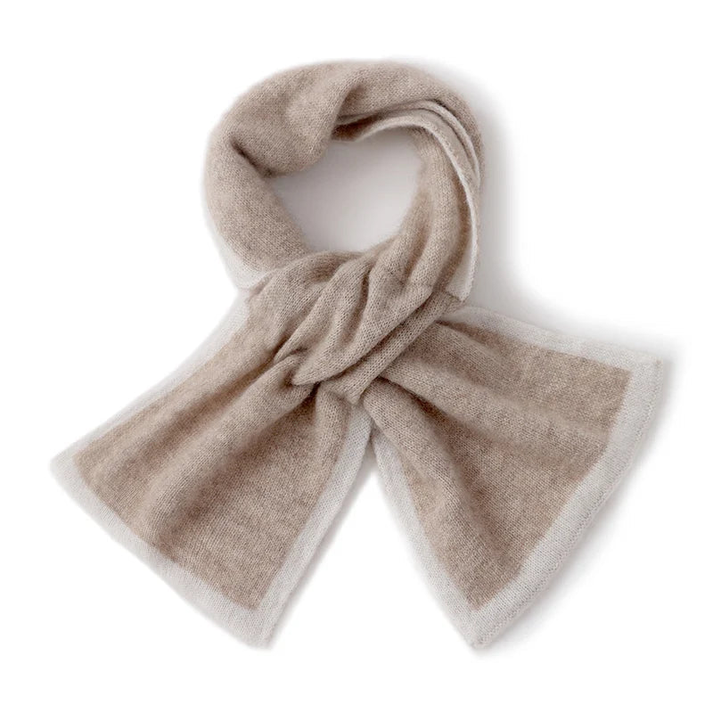 Écharpe Hiver En Cachemire Beige 83*18cm