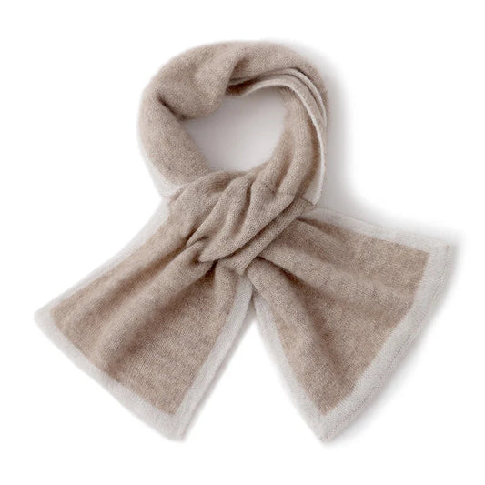 Écharpe Hiver En Cachemire Beige 83*18cm