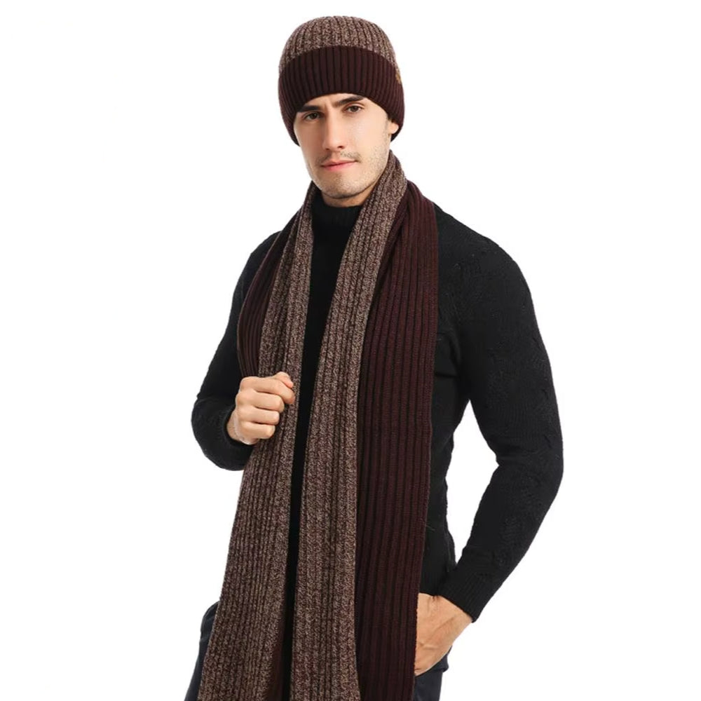 Ensemble Bonnet Echarpe Gant pour Homme