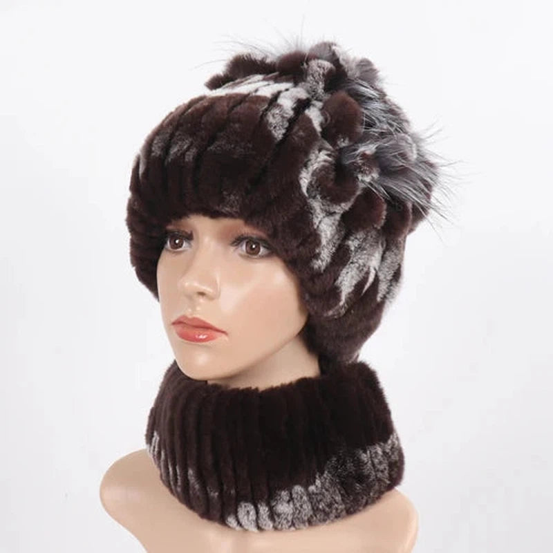 Parure Bonnet Et Echarpe Fourrure 9 