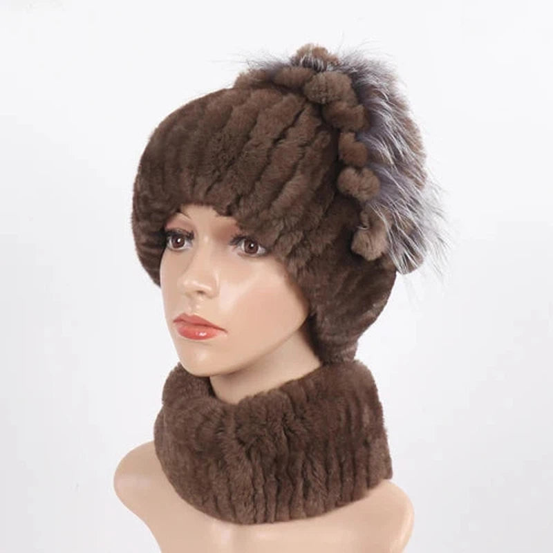 Parure Bonnet Et Echarpe Fourrure 11 