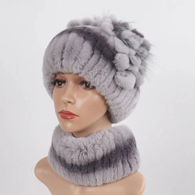 Parure Bonnet Et Echarpe Fourrure 12 