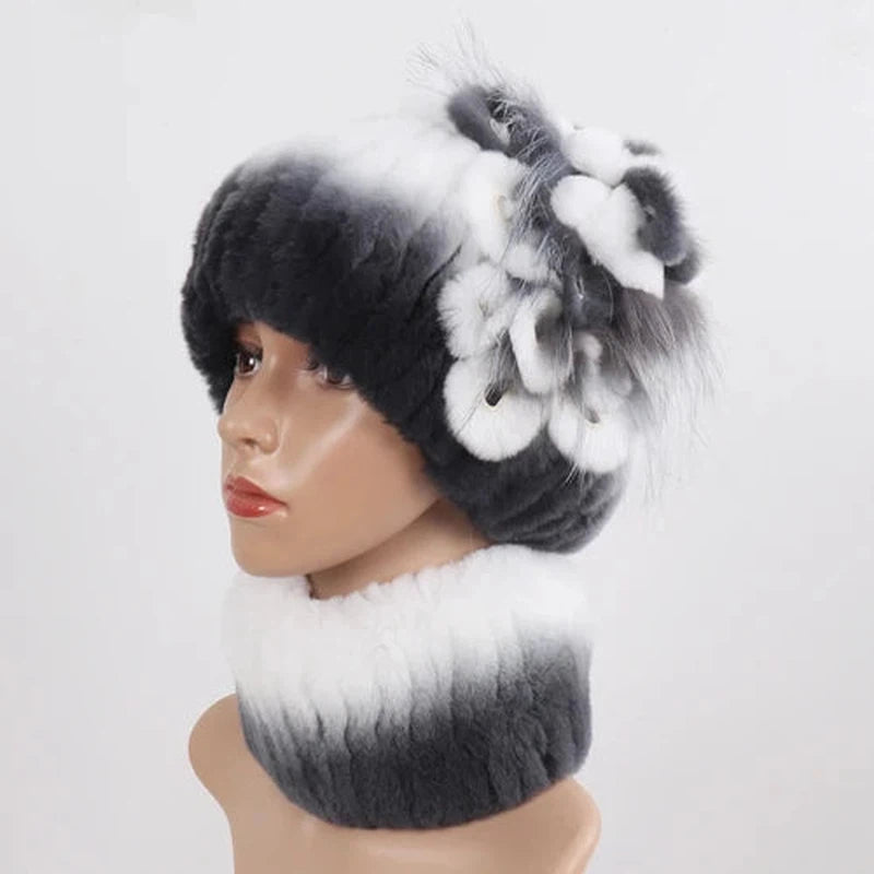 Parure Bonnet Et Echarpe Fourrure 2 