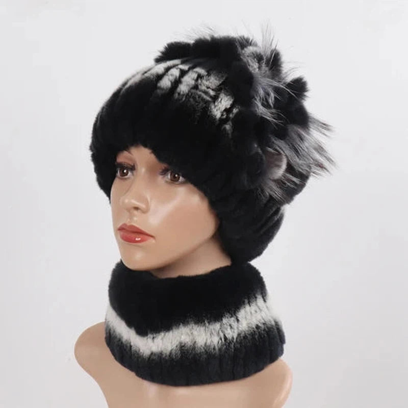 Parure Bonnet Et Echarpe Fourrure 8 