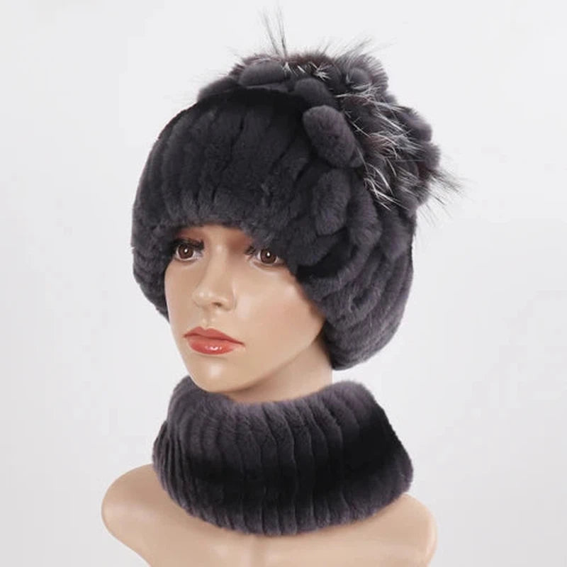 Parure Bonnet Et Echarpe Fourrure 7 