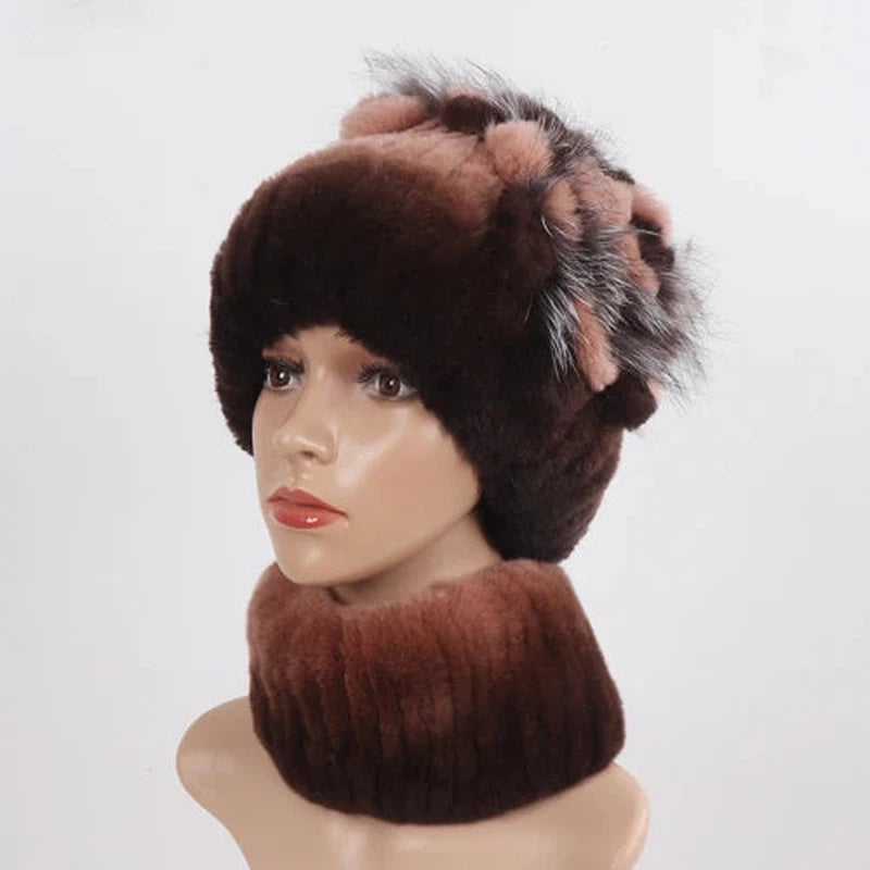 Parure Bonnet Et Echarpe Fourrure 3 