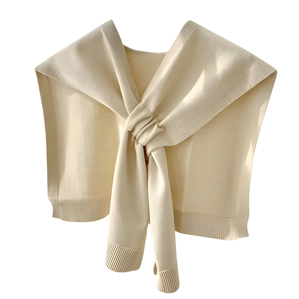 Mini Châle Tricotée - Crème Douce - 90x45cm