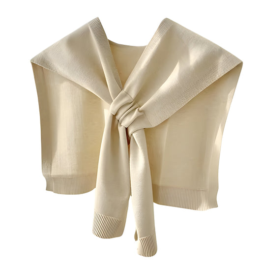 Mini Châle Tricotée - Crème Douce - 90x45cm