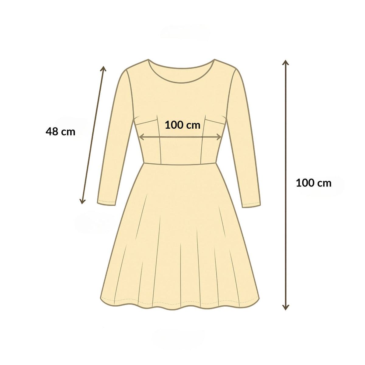 Robe Paréo Blanche à Franges guide des dimensions - Blanc