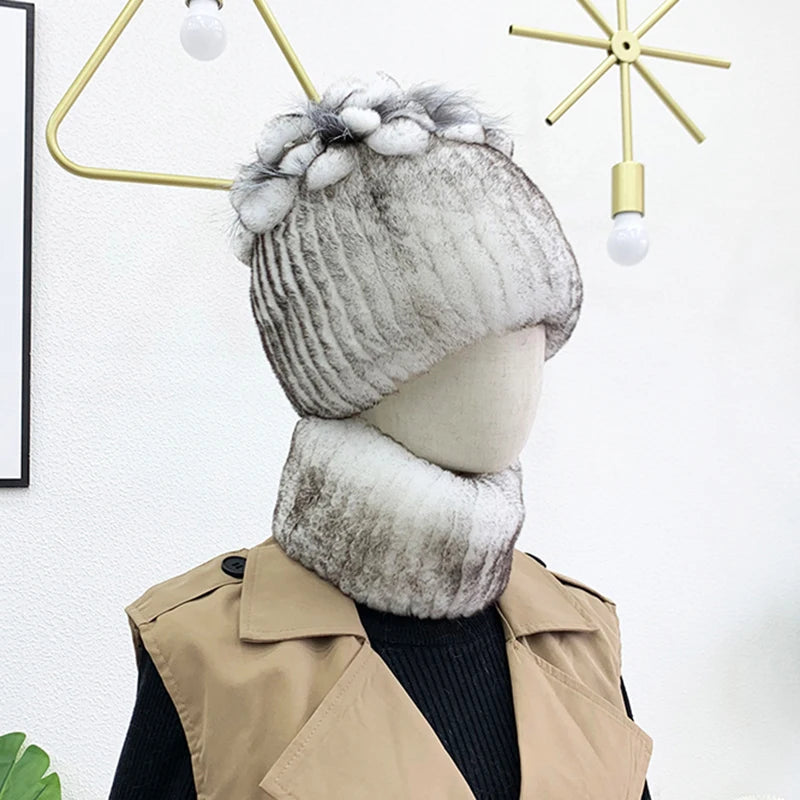 Bonnet Echarpe Fourrure Femme 