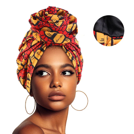 Foulard Africain Déjà Fait Rouge et Jaune 