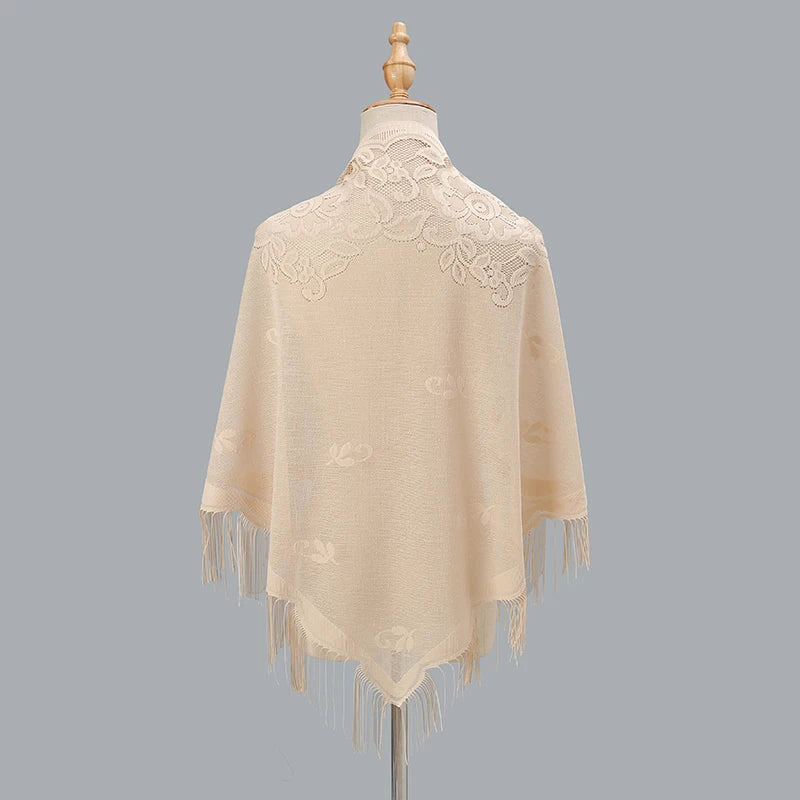 Châle Cape Crochet en Dentelle 