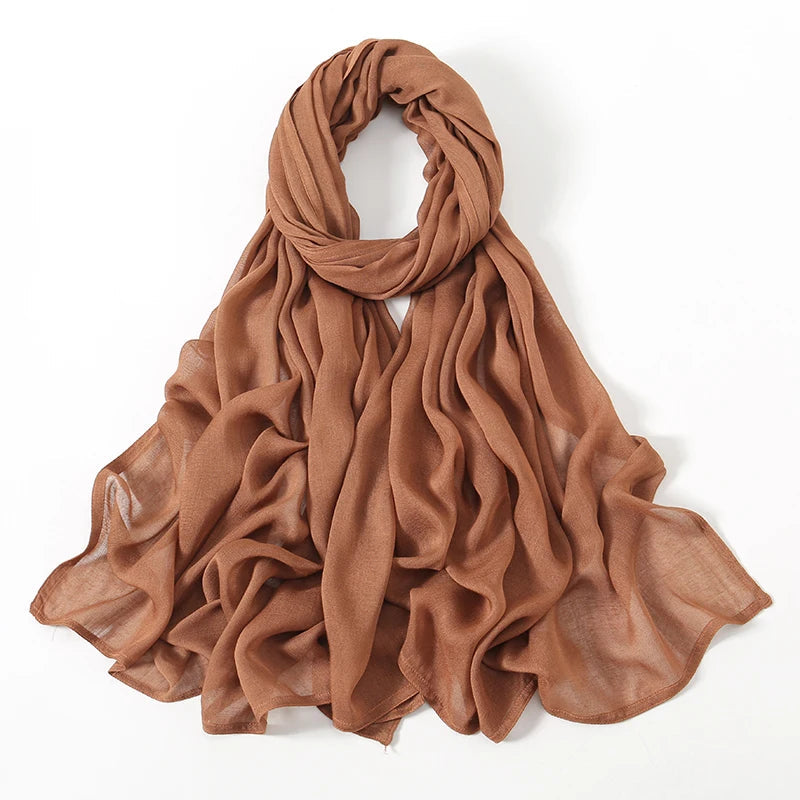 Foulard Hijab Marron Chocolat 190*85cm