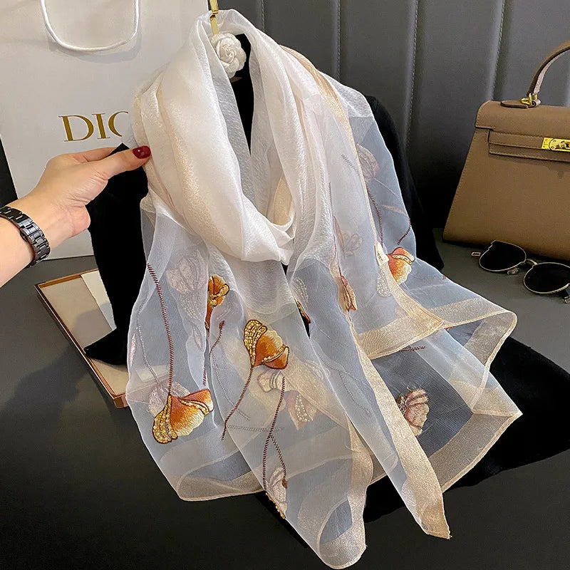 Foulard en Mousseline de Soie Femme