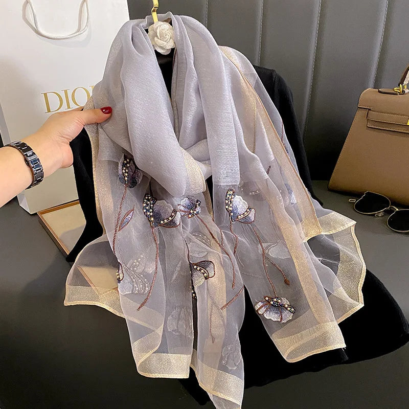 Foulard en Mousseline de Soie Femme