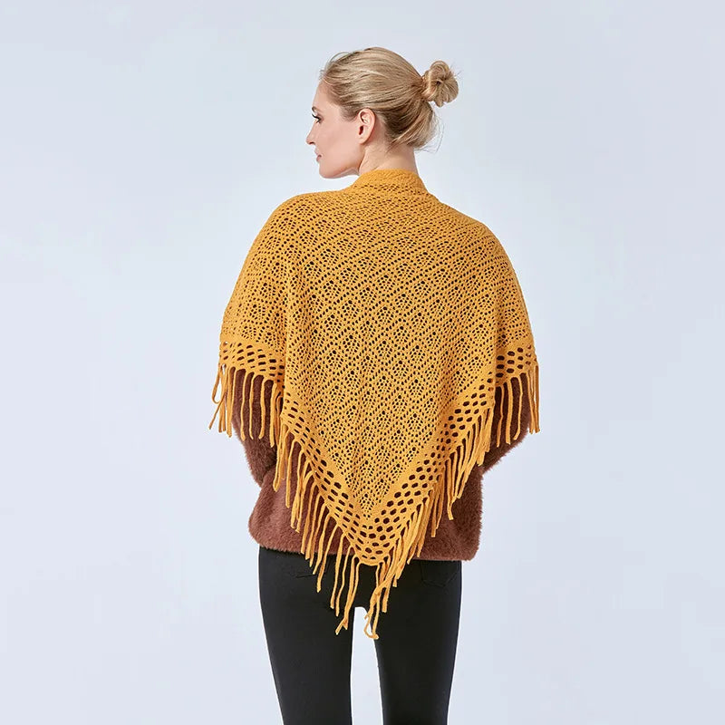 Châle Crochet avec Fanges 