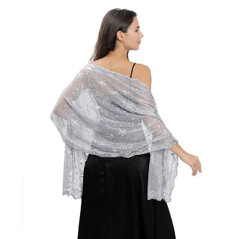 Etole Robe de Soirée Gris Transparent 60*190cm