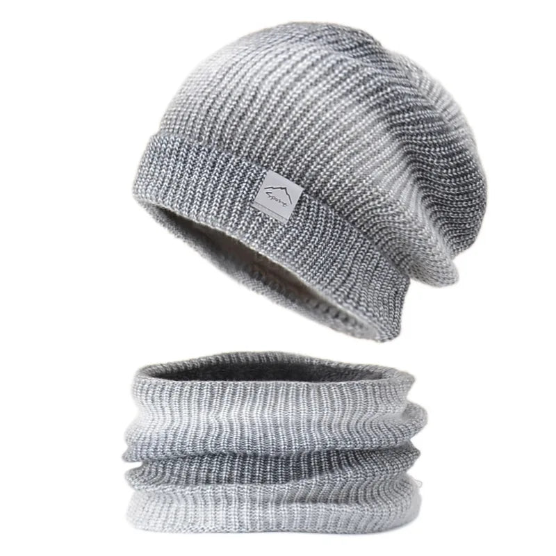 Ensemble Bonnet Tour De Cou Femme Gris Clair 