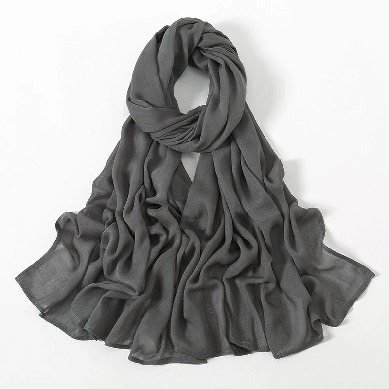 Foulard Hijab Gris Ardoise 190*85cm