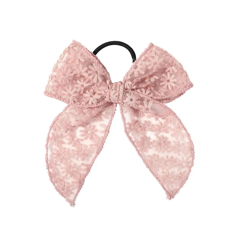 Chouchou Dentelle Rose Poudré 