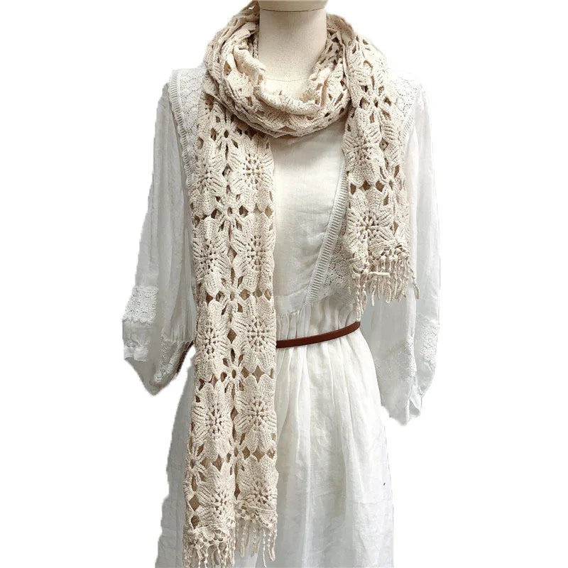 Echarpe Dentelle Crochet 