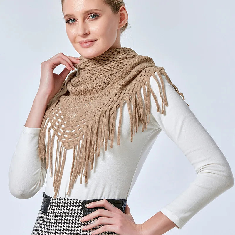 Châle Crochet avec Fanges 