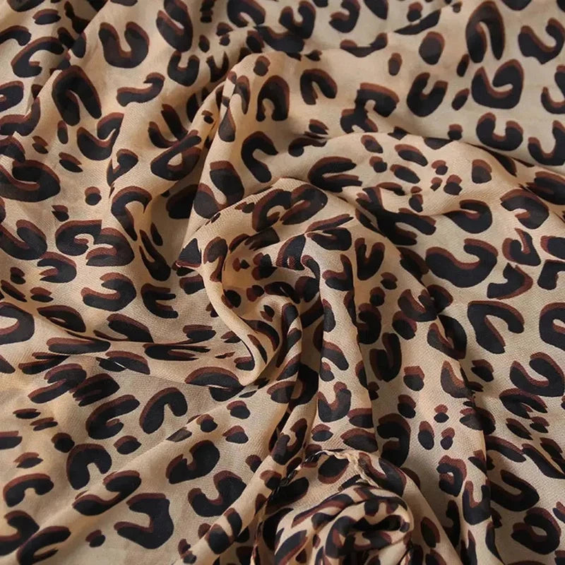 Foulard Léopard Marron 