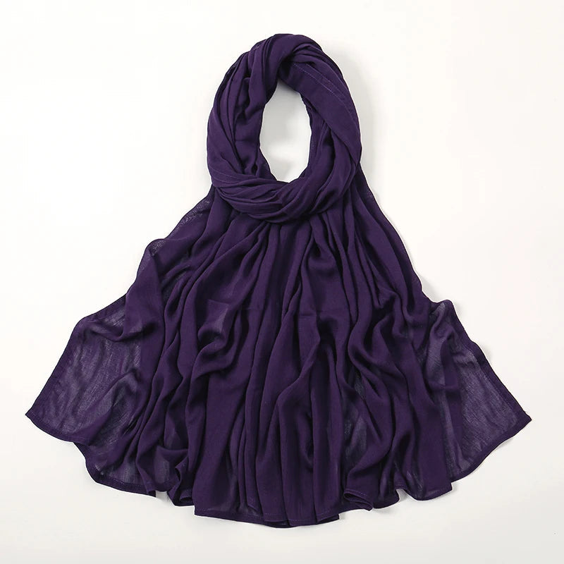 Foulard Hijab Violet Foncé 190*85cm